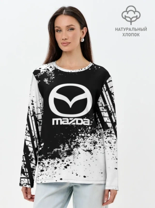 Лонгслив женский. Хлопок / Mazda abstract sport