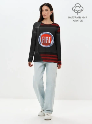 Лонгслив женский. Хлопок / FIAT auto sport