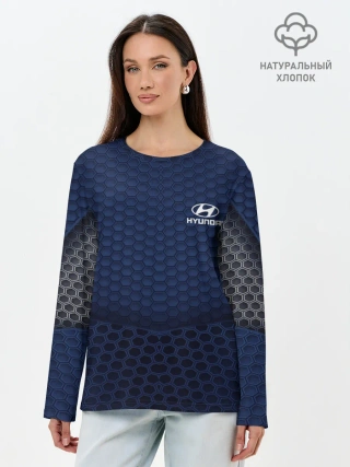 Лонгслив женский. Хлопок / Hyundai SPORT MOTORS