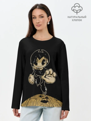 Лонгслив женский. Хлопок / Bendy and the ink machine