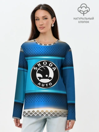Лонгслив женский. Хлопок / SKODA sport collection
