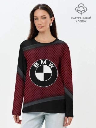 Лонгслив женский. Хлопок / BMW SPORT