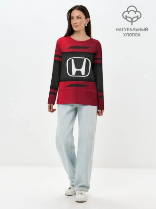 Лонгслив женский. Хлопок / HONDA SPORT