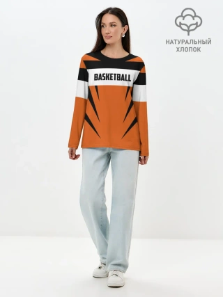 Лонгслив женский. Хлопок / Basketball