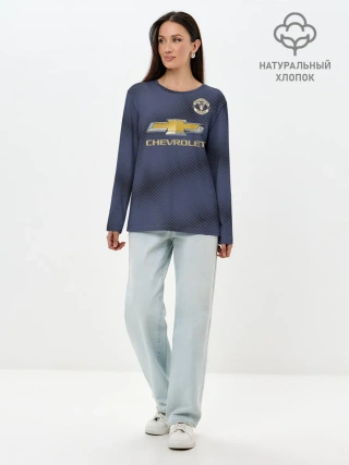 Лонгслив женский. Хлопок / Manchester United away 18-19