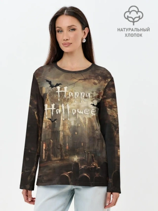 Лонгслив женский. Хлопок / Halloween