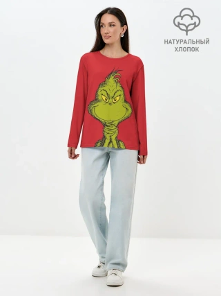 Лонгслив женский. Хлопок / Grinch
