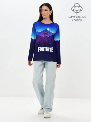 Лонгслив женский. Хлопок / fortnite