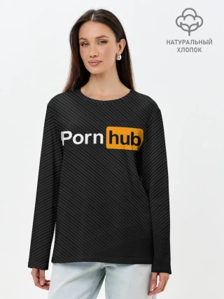Лонгслив женский. Хлопок / PORNHUB | ПОРНХАБ