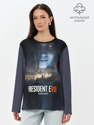 Лонгслив женский. Хлопок / Resident Evil 7