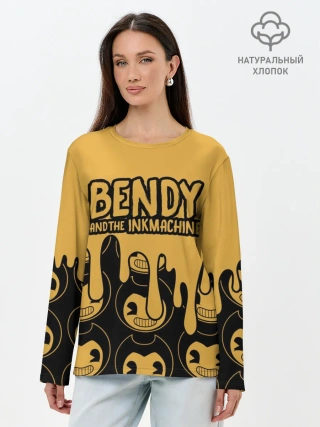 Лонгслив женский. Хлопок / Bendy And The Ink Machine