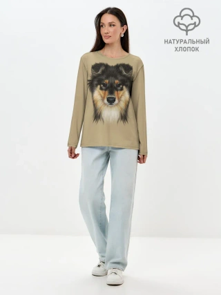 Лонгслив женский. Хлопок / Sheltie