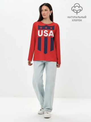 Лонгслив женский. Хлопок / USA