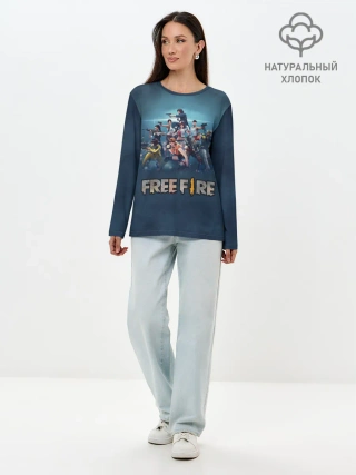Лонгслив женский. Хлопок / Free Fire