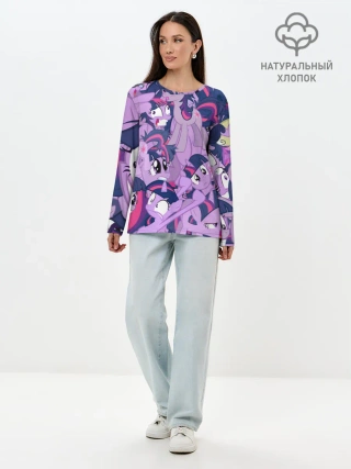 Лонгслив женский. Хлопок / PATTERN PONY