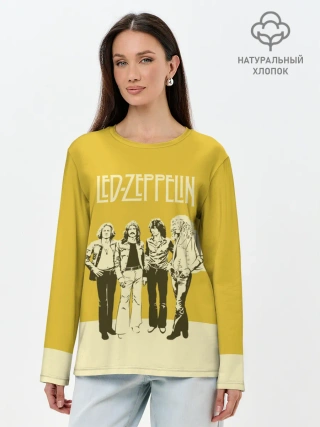 Лонгслив женский. Хлопок / Led Zeppelin