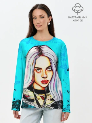Лонгслив женский. Хлопок / Billie Eilish