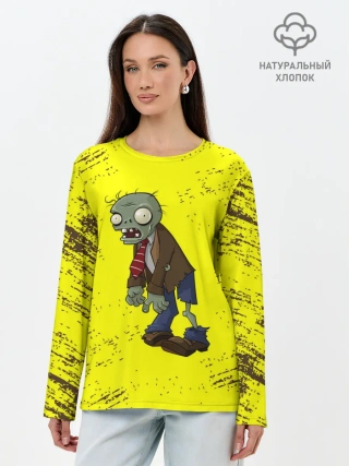 Лонгслив женский. Хлопок / Plants vs. Zombies