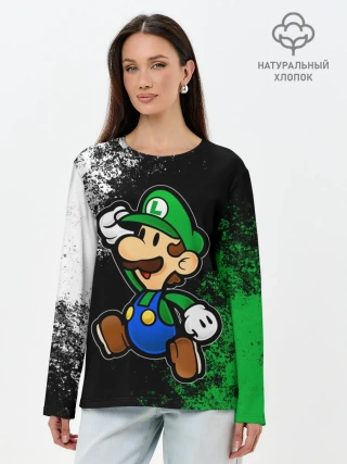 Лонгслив женский. Хлопок / Luigis Mansion