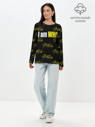Лонгслив женский. Хлопок / I am WHO