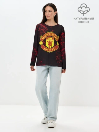 Лонгслив женский. Хлопок / Manchester United