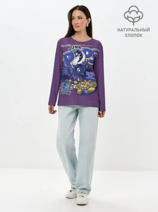 Лонгслив женский. Хлопок / My little pony Luna pops