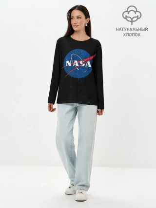 Лонгслив женский. Хлопок / NASA Краски