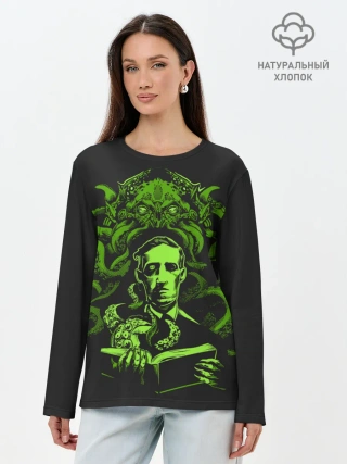 Лонгслив женский. Хлопок / Cthulhu