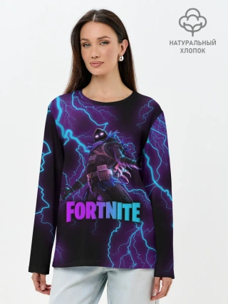 Лонгслив женский. Хлопок / FORTNITE RAVEN