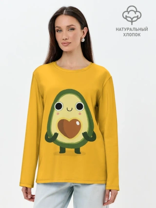 Лонгслив женский. Хлопок / AVOCADO