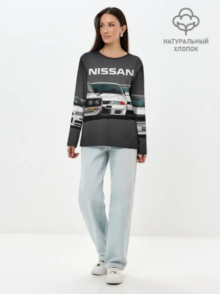 Лонгслив женский. Хлопок / NISSAN | НИССАН