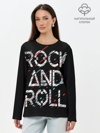 Лонгслив женский. Хлопок / Rock And Roll