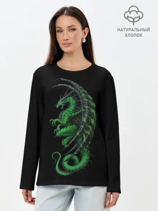 Лонгслив женский. Хлопок / Green Dragon