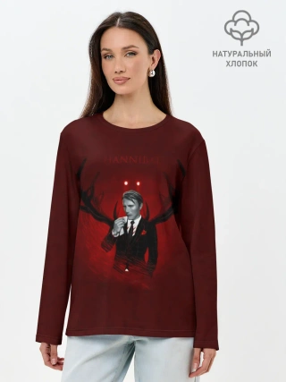 Лонгслив женский. Хлопок / Hannibal