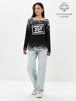 Лонгслив женский. Хлопок / ДДТ ЛОГО | DDT LOGO