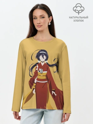 Лонгслив женский. Хлопок / Kyouka Izumi
