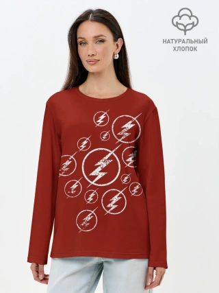 Лонгслив женский. Хлопок / The Flash Logo