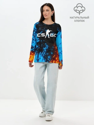 Лонгслив женский. Хлопок / CS GO