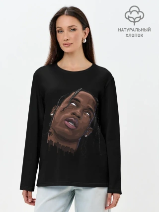 Лонгслив женский. Хлопок / Travis Scott