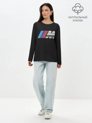Лонгслив женский. Хлопок / bmw
