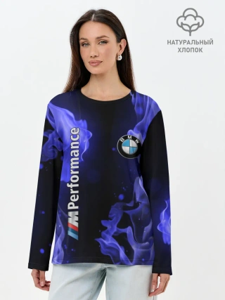 Лонгслив женский. Хлопок / BMW