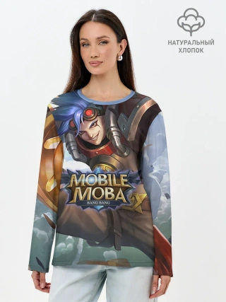 Лонгслив женский. Хлопок / nobile legends