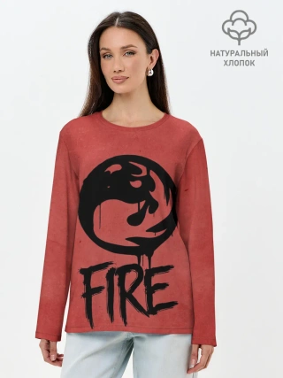 Лонгслив женский. Хлопок / Emblems Fire