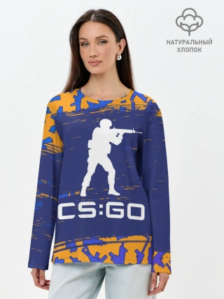 Лонгслив женский. Хлопок / CS GO | КС ГО