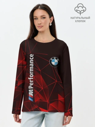 Лонгслив женский. Хлопок / BMW