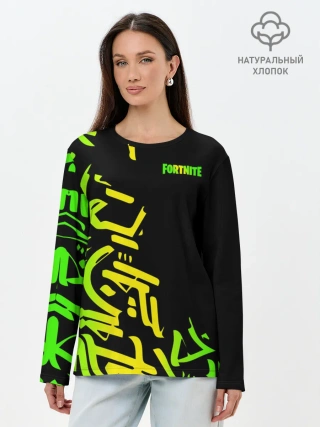 Лонгслив женский. Хлопок / Fortnite