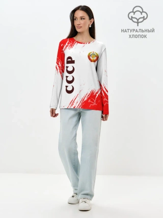 Лонгслив женский. Хлопок / СССР / USSR