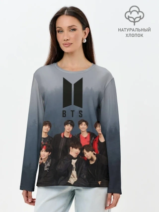 Лонгслив женский. Хлопок / BTS Forest