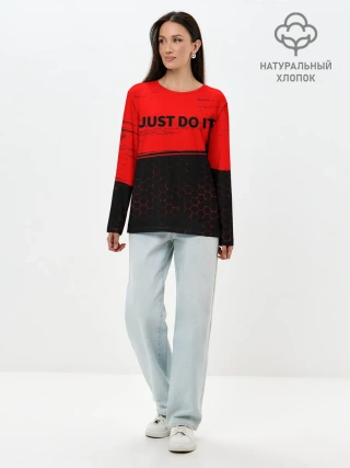 Лонгслив женский. Хлопок / JUST DO IT