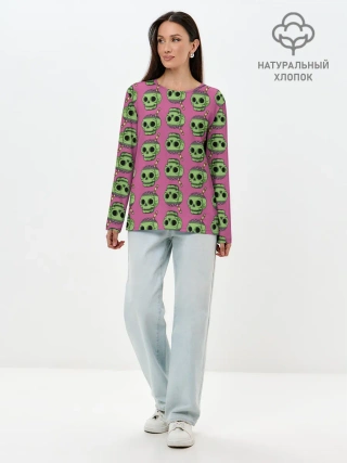 Лонгслив женский. Хлопок / Pattern